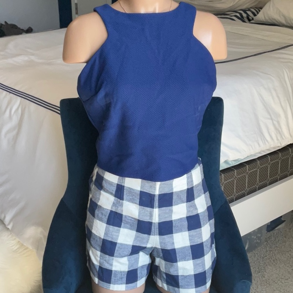 Blue crop top